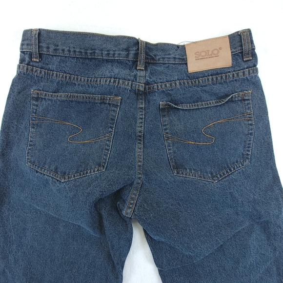 Solo Mens Jeans Straight Leg Size 38x32 (38x30) - Picture 3 of 9